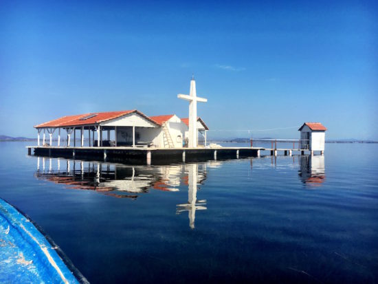 Church Messolonghi lagoon marina