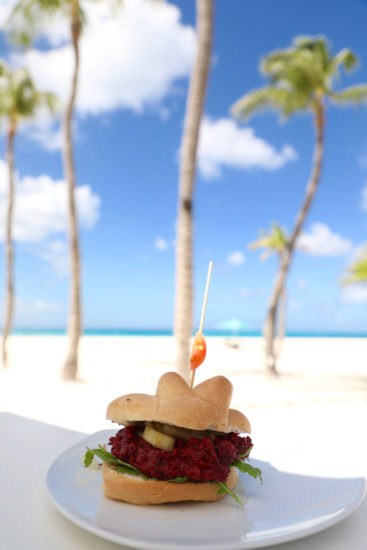 Restaurant Elements Aruba veggie burger beach restaurant