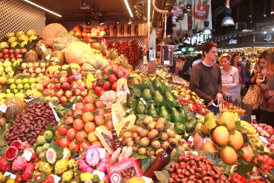 Food markets Barcelona mercat mercats mercado fruits vegetables